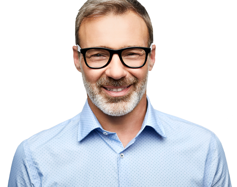 Man Wearing Glasses